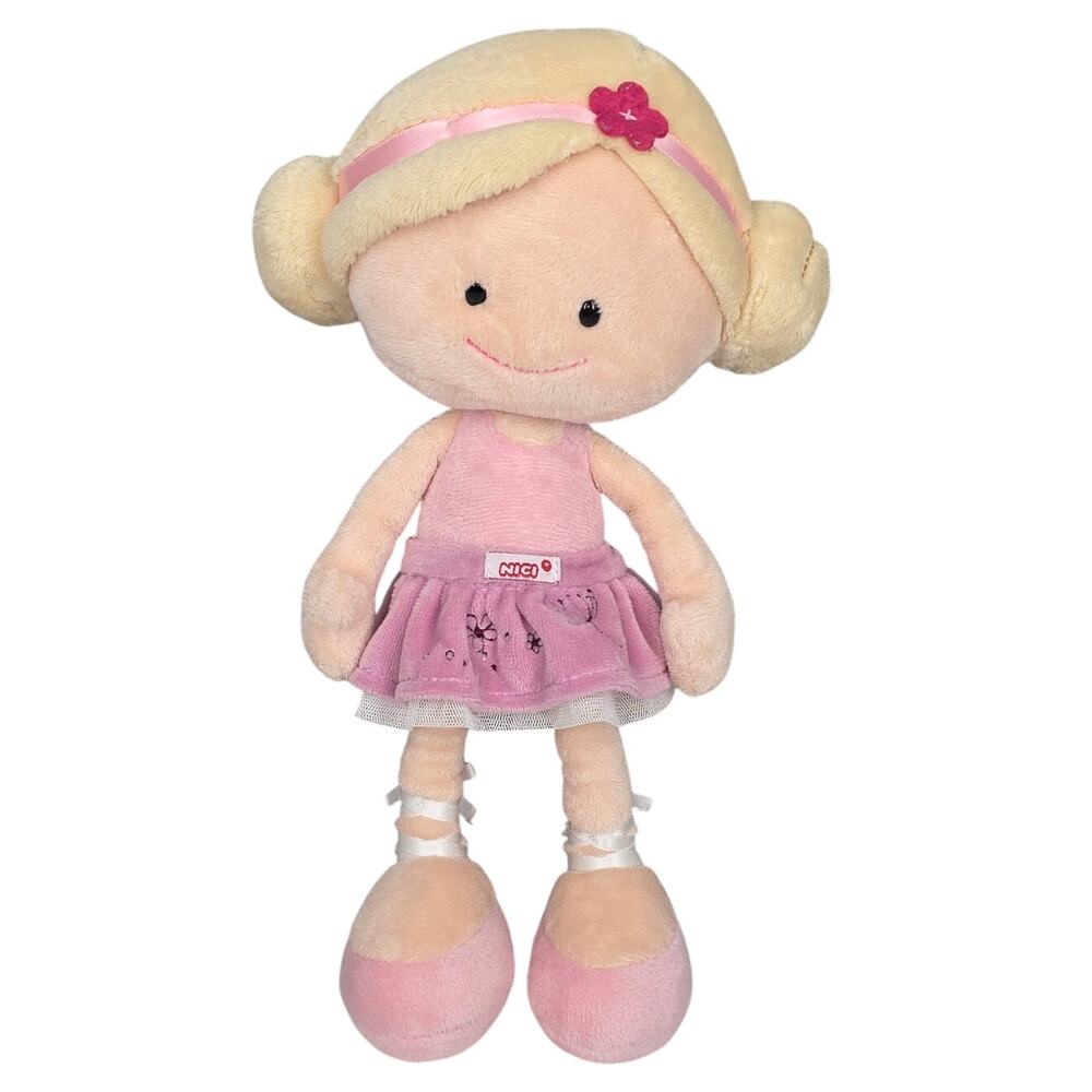 NICI BALLERINA PLUSH DOLL – 12" – PINK & PURPLE TUTU – SOFT TOY